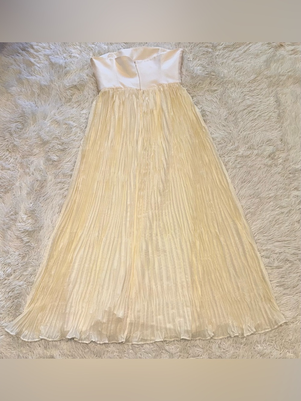 NEW Delfi Collective Lourdes strapless cream gown XL - Picture 8 of 9